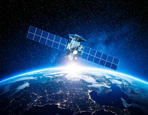 Satellite operating in space